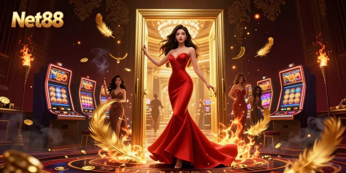 Experience thrilling gameplay at Net88, showcasing luxurious casino elements and an enticing atmosphere