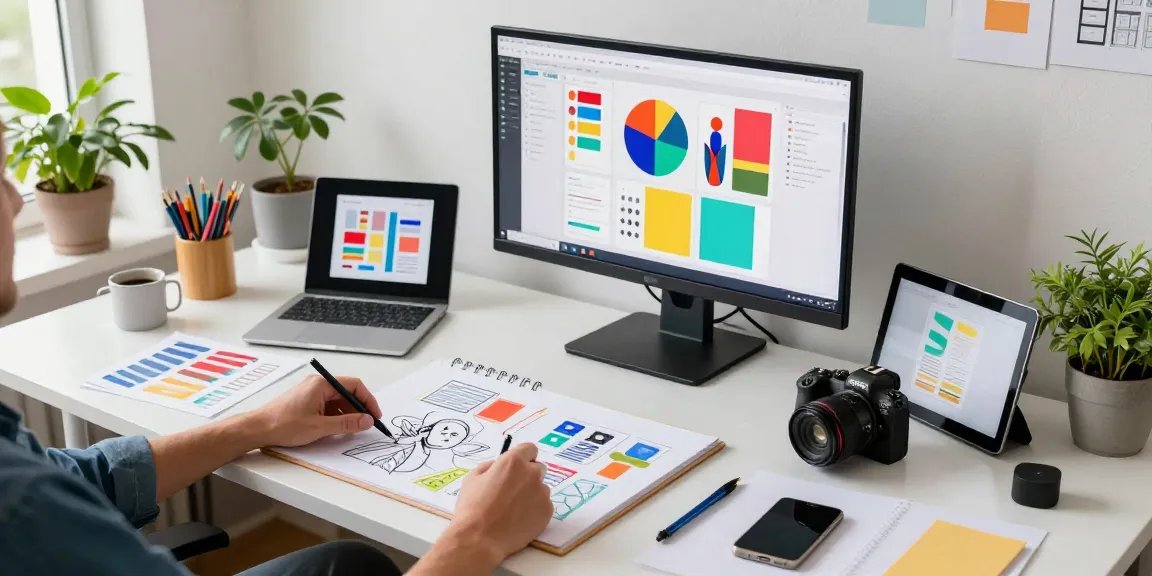 Innovative design workspace showcasing rokok88 creative mentor inspiring visual projects.