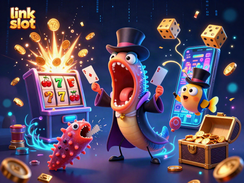 Experience thrilling action with the link slot game, showcasing vibrant characters and jackpot excitement.