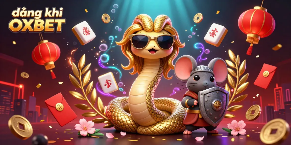 Experience the excitement of đăng ký OXBET with vibrant visuals from this 3D digital illustration featuring game elements.